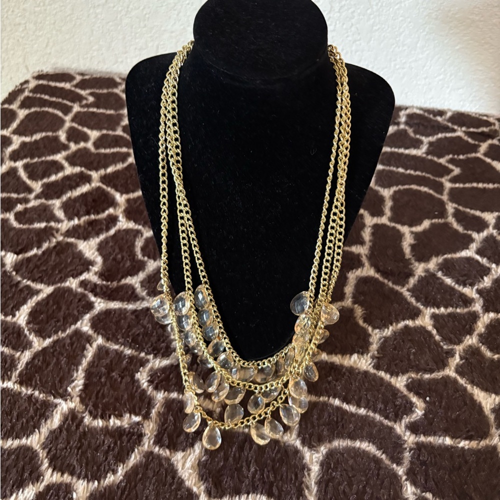 Minor wear on the Gold Layered Chain Necklace with Charms